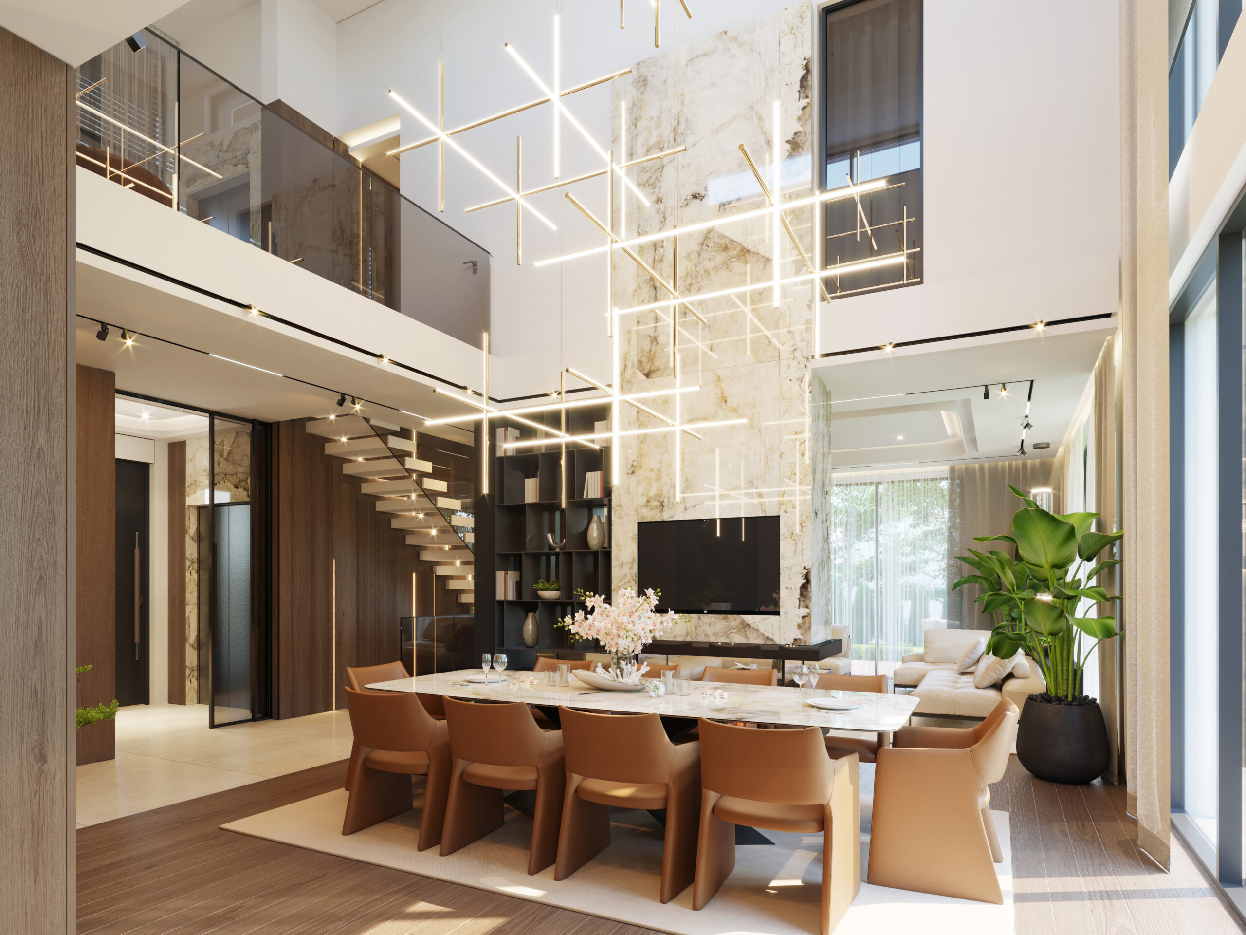 Interior design project of a penthouse - "Lines", Varna - Corpus Architects